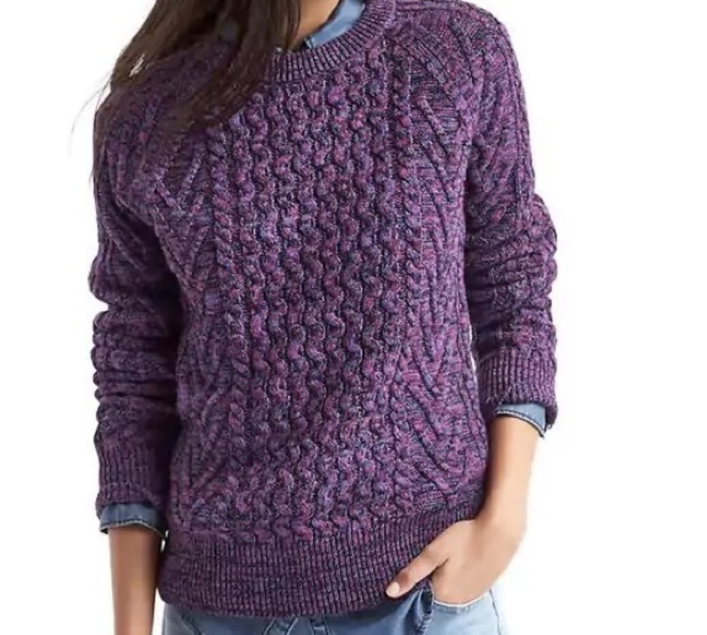 Purple knit sweater